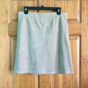 Women’s Max Studio tan suede pencil style knee length skirt with elastic waist